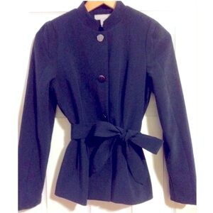 H&M Classic navy blue peplum jacket size 4